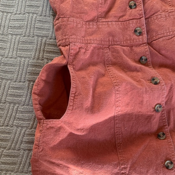 Prana Hemp/Organic Cotton Terracotta Button-Down Midi Dress - Picture 9 of 13